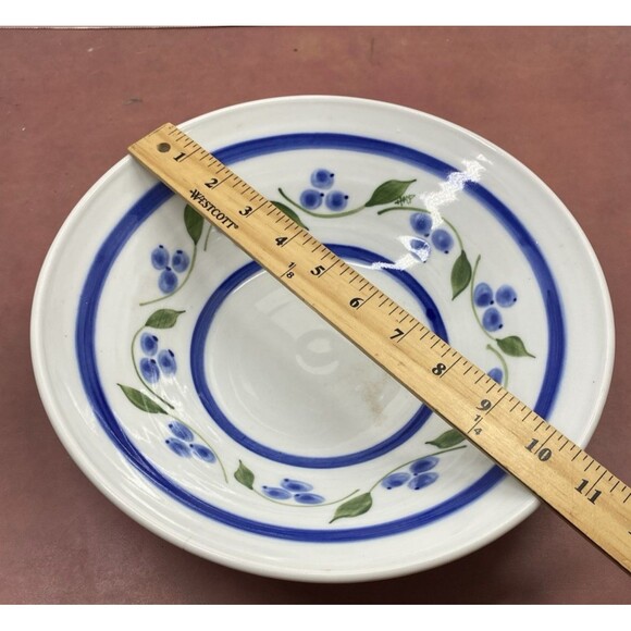 Vintage Sheepscot River Pottery Maine Made Blueberry Serving Bowl Farmhouse READ - Picture 11 of 12